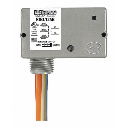Enclosed Mech Latching Relay, 20A, SPST MPN:RIBL12SB