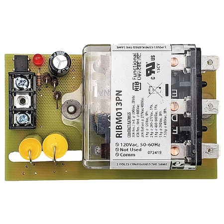 Track Mount Relay, 30A, 3PDT, 120VAC MPN:RIBM013PN