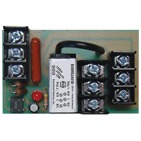 Track Mount Rly, 10A, DPDT, 24VAC/DC/120VAC MPN:RIBMN2401D