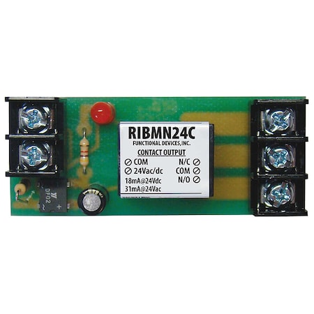 Track Mount Relay, 15A, SPDT, 24VAC/DC MPN:RIBMN24C
