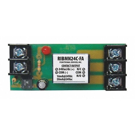 Track Mount Relay, 15A, SPDT MPN:RIBMN24C-FA