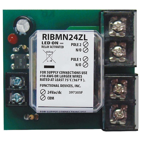 Track Mount Relay, 30A, DPST-N/O MPN:RIBMN24ZL