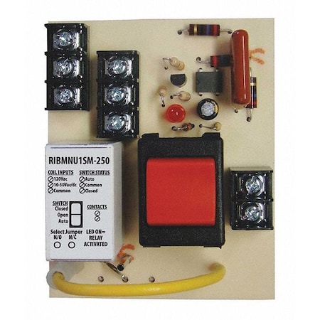 Track Mount Relay, 15A, SPST MPN:RIBMNU1SM-250