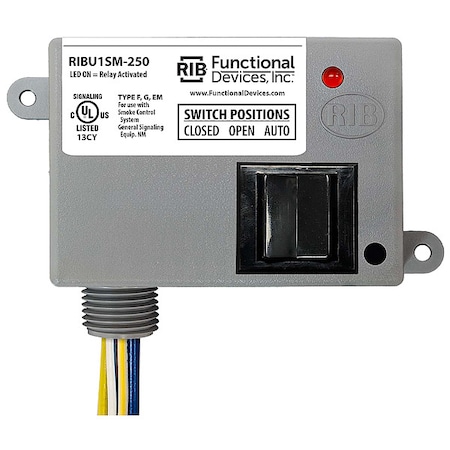 Enclosd Rly, 10A, SPST-N/O, 10-30VAC/DC, 208 MPN:RIBU1SM-250