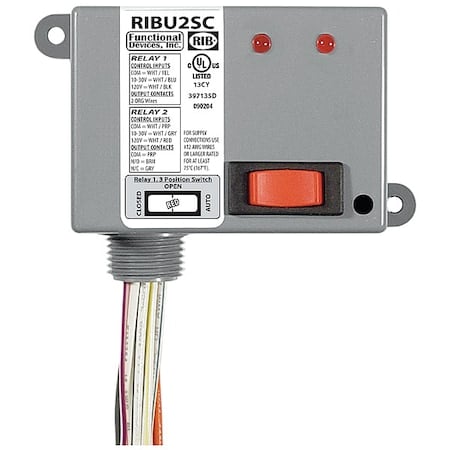 Enclosed, 10A, SPST-N/O, 10-30VAC/DC, 120VAC MPN:RIBU2SC