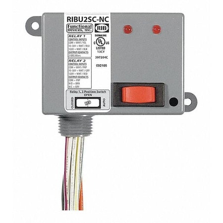 Enclosed Relays, 10A, SPST-N/O MPN:RIBU2SC-NC
