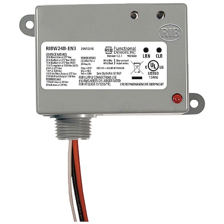Wireless Relay/Transmitter, SPDT, 24VAC/DC MPN:RIBW24B-EN3