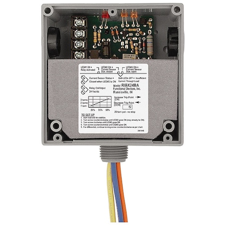 Enclsd, 20A, Rly/Adjustable Current Switch MPN:RIBX24BA