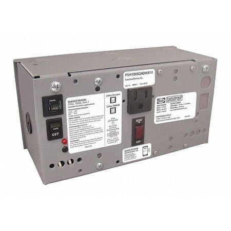 Enclosed Power Supply, 120V AC, 24V AC, 100VA MPN:PSH100A24DWB10