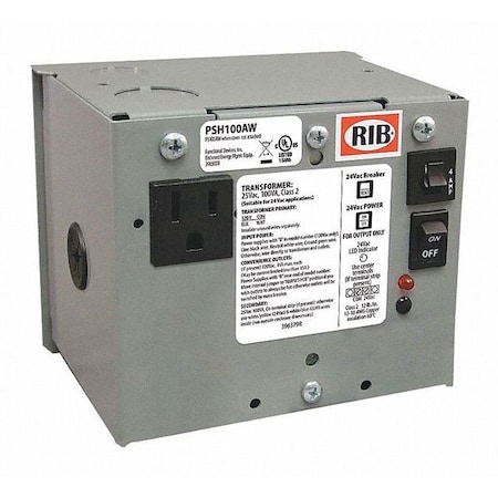 Enclosed Power Supply, 24V AC, 100VA MPN:PSH100AW