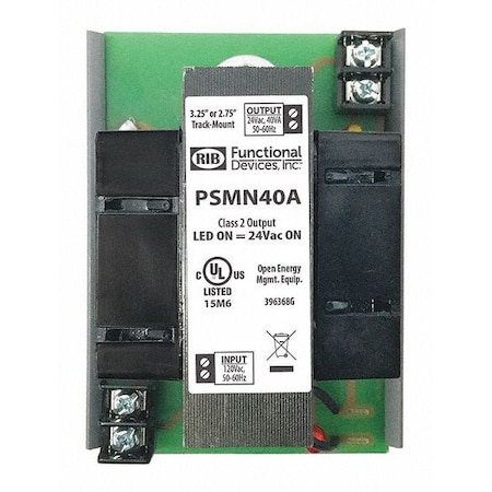Power Supply, 120V AC, 24V AC, 40VA, 40A, Track MPN:PSMN40A