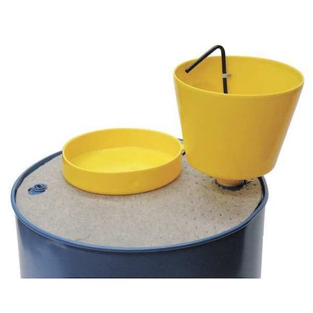 DrumFunnel, 13inH, Yellow, Polypropylene MPN:32015