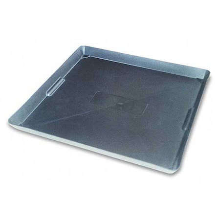 Drain Pan, 22 in L x 22 in W x 1 1/2 in H, Polyethylene, 2 gal Capacity, Black MPN:40092