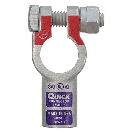 Straight Terminal, 3/0 ga., Purple, Pos MPN:4030P
