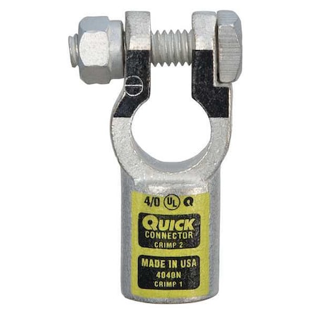 Straight Terminal, 4/0 ga., Yellow, Neg MPN:4040N