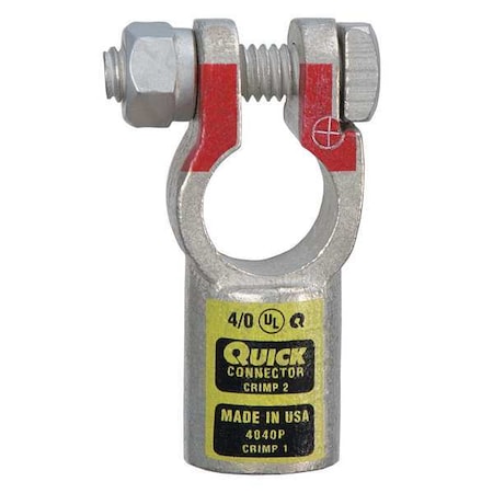 Straight Terminal, 4/0 ga., Yellow, Pos MPN:4040P