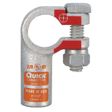 Right Elbow Terminal, 2/0 ga, Orng, Pos MPN:4120P