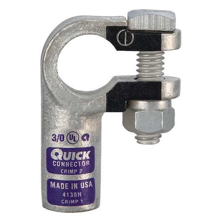 Right Elbow Terminal, 3/0 ga, Purp, Neg MPN:4130N