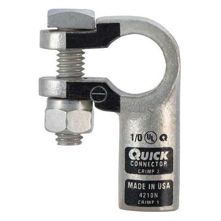 Left Elbow Terminal, 1/0 ga, Black, Neg MPN:4210N