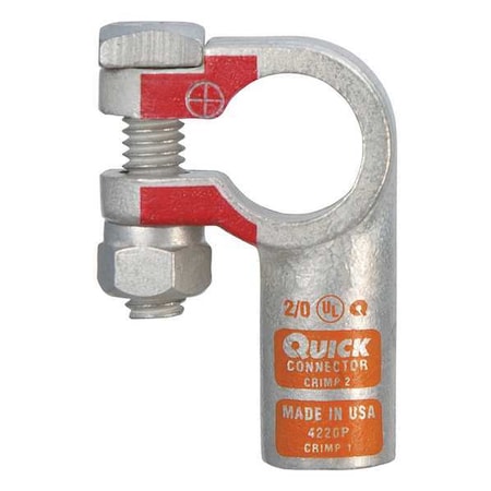 Left Elbow Terminal, 2/0 ga, Orng, Pos MPN:4220P