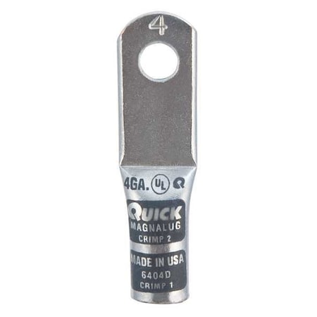 Lug Starter/Ground, 1/4 in Stud, Standard Barrel, Copper, Gray MPN:6404D