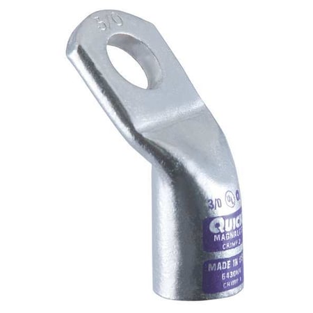 Lug Starter/Ground, 3/0 AWG Max, 1/2 in Stud, Standard Barrel, Copper, Purple MPN:6430HV