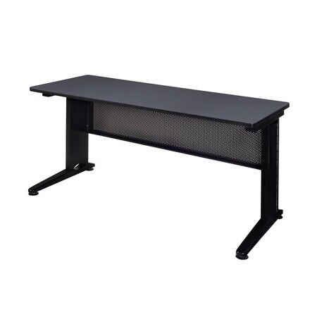 Fusion Training Tables, 66 W, 24 L, 29 H, Wood, Metal Top, Grey MPN:MFTT6624GY