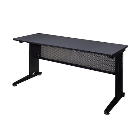 Fusion Training Tables, 72 W, 24 L, 29 H, Wood, Metal Top, Grey MPN:MFTT7224GY
