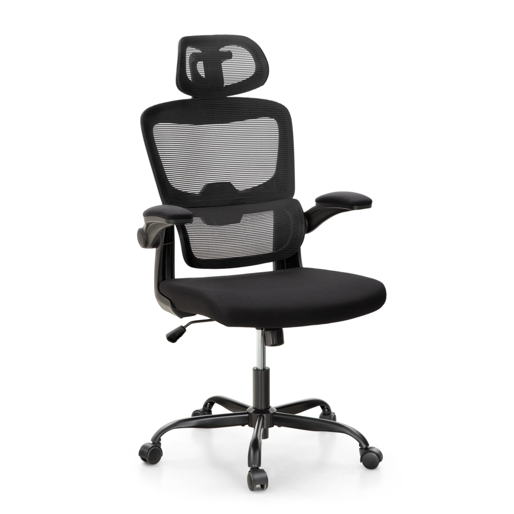 ALPHA HOME Ergonomic Mesh High-Back Task Chair, Black MPN:IF-569-BK