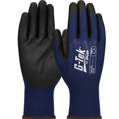 Glove, Blue Poly, Nitrile Foam Grip, PK12 MPN:139598