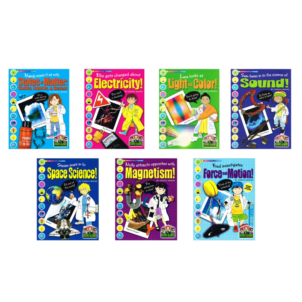 Gallopade Science Alliance Books, Physical Science, Set Of 7 Books MPN:GALSPSAPPHYSKS