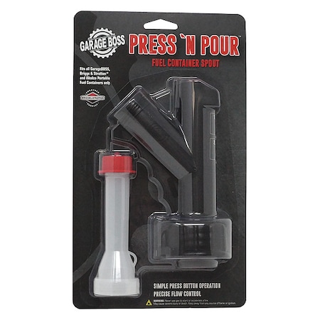 Rigid Spout, Plastic, Black, 2.5 in Dia. MPN:GB410