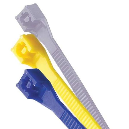 Cable Tie Assortment, 4 in, 8 in L, Blue, Gray, Yellow, Nylon 6/6, 18 lb, 75 lb Strength, 200 PK MPN:10095VDV