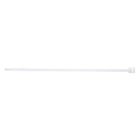 Cable Tie, 4 in L, 13/16 in Max Bundle Dia., Natural, Nylon 6/6, 18 lb Strength, 40 PK MPN:45-104