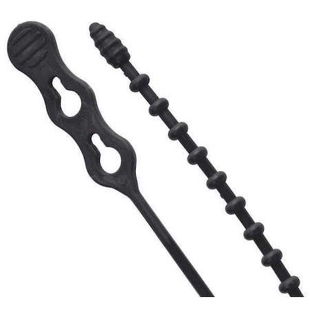 Beadle Wrap, 24 in L, 7 in Max Bundle Dia., Black, Nylon 6/6, 140 lb Strength, 5 PK MPN:45-24BEADBK
