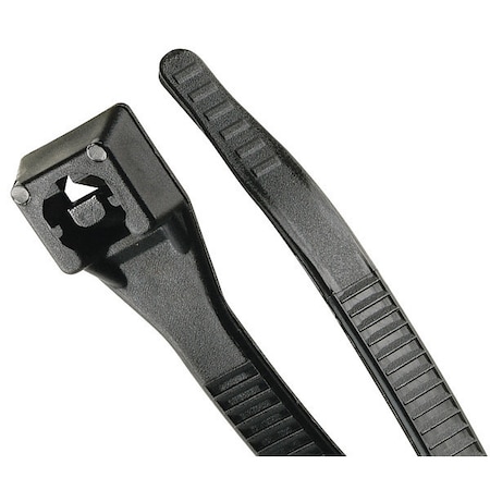 Cable Tie, 8 in L, 2 in Max Bundle Dia., Black, Nylon 6/6, 50 lb Strength, 20 PK MPN:45-308UVBFZ