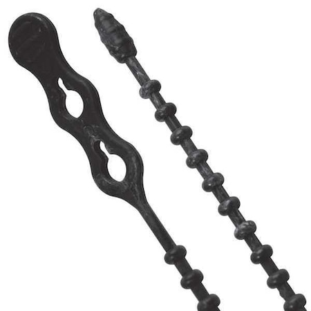 Beadle Wrap, 12 in L, 3-1/4 in Max Bundle Dia., Black, Nylon 6/6, 70 lb Strength, 40 PK MPN:46-12BEADBK