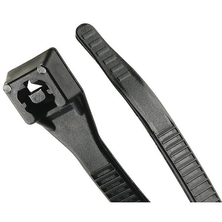 Cable Tie, 11 in L, 3 in Max Bundle Dia., Black, Nylon 6/6, 50 lb Strength, 100 PK MPN:46-311UVBFZ