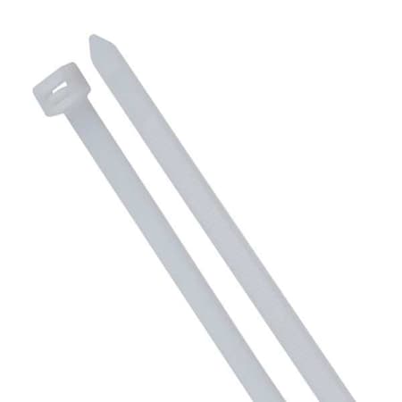 Cable Tie, 18 in L, 4.90 in Max Bundle Dia., Natural, Nylon 6/6, 175 lb Strength, 50 PK MPN:46-418