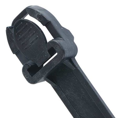 Cable Tie, 15 in L, 4 in Max Bundle Dia., Black, Plastic, 175 lb Strength, 4 PK MPN:47-115UVB