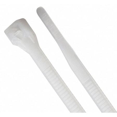 Cable Tie Assortment, 4 in, 6 in, 8 in L, Natural, Nylon 6/6, 45 lb Strength, 500 PK MPN:50098N