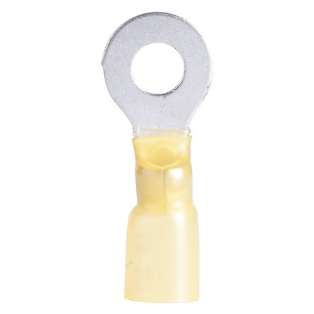 Heat Shrink Ring Terminal, 2.5:1 I.D. Shrink Ratio, Yellow, 3 PK MPN:AMT-108