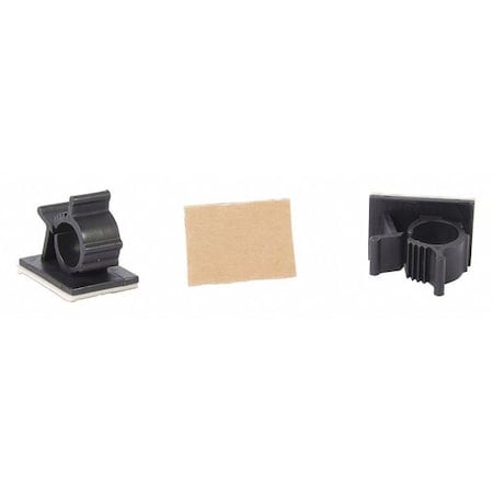 Cable Clip, Plastic, 3/8 in Bundle Dia., Black, 6 PK MPN:GKK-1538UVB
