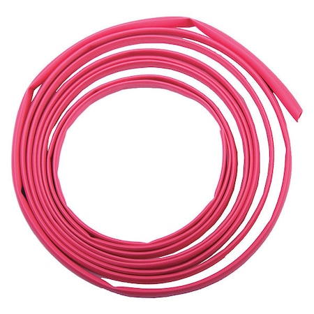 Heat Shrink Tube, Thin Wall, 2:1 I.D. Shrink Ratio, Red, 8 ft MPN:HST-100