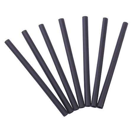 Heat Shrink Tube, Thin Wall, 2:1 I.D. Shrink Ratio, Black, 4 in, 7 PK MPN:HST-125