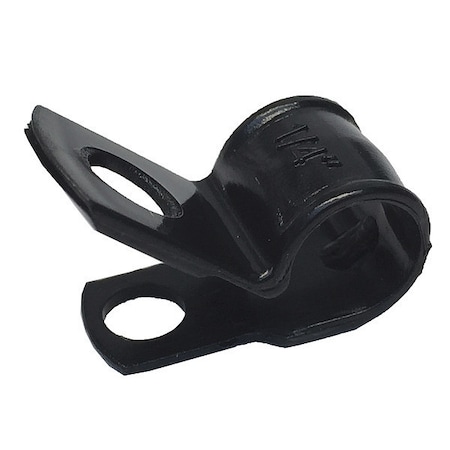 Cable Clamp, Plastic, 1/4 in Bundle Dia., Black, 18 PK MPN:PPC-1525UVB
