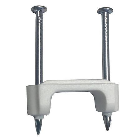 Cable Staple Whte, Plastic NM, 1/2