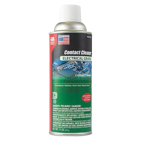 Contact Cleaner Degreaser, 11 Oz Aerosol Can, Liquid, Green MPN:GCD-002