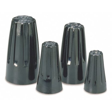 Twist-On Wire Connector, 10 AWG Max, Black, 100 PK MPN:10-004HT