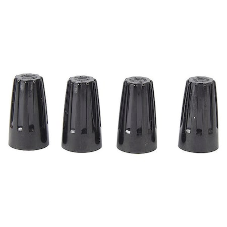 Twist-On Wire Connector, 10 AWG Max, Black, 10000 PK MPN:27-004